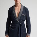 Apparel CA Intimissimi Men Cotton Interlock Pyjama Jacket 800-Midnight Blue DD6R6T305