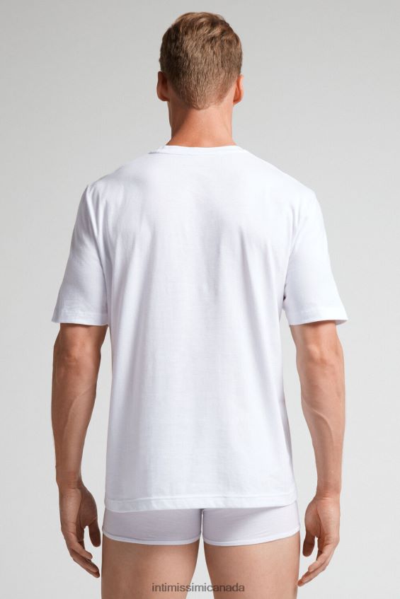 Apparel CA Intimissimi Men Cotton Jersey T-Shirt 001-White DD6R6T226 - Image 3