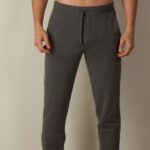 Apparel CA Intimissimi Men Long Micromodal Trousers 5227-Charcoal Grey Melange DD6R6T219