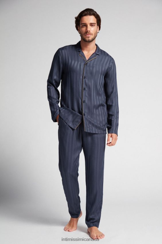 Apparel CA Intimissimi Men Long Modal Pyjamas 095I-Dark Blue DD6R6T309 - Image 2
