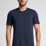 Apparel CA Intimissimi Men Modal and Silk T-Shirt 800-Midnight Blue DD6R6T260