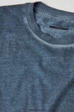 Apparel CA Intimissimi Men Oil Washed Short-Sleeved Cotton Top 857I-Dark Blue DD6R6T212 - Image 6
