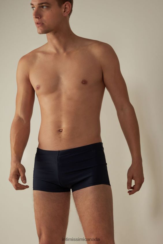 Apparel CA Intimissimi Men Plain Square-Cut Swim Trunks 1467-Intense Blue DD6R6T452 - Image 2