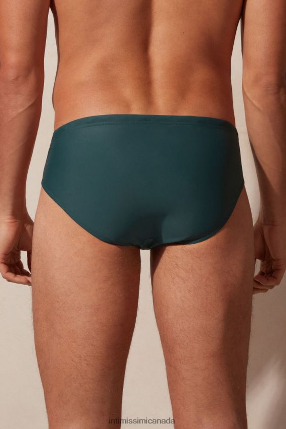 Apparel CA Intimissimi Men Plain Swim Briefs 4369-Dark Green DD6R6T434 - Image 3