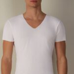 Apparel CA Intimissimi Men Raw-Edge Micromesh Top 001-White DD6R6T266