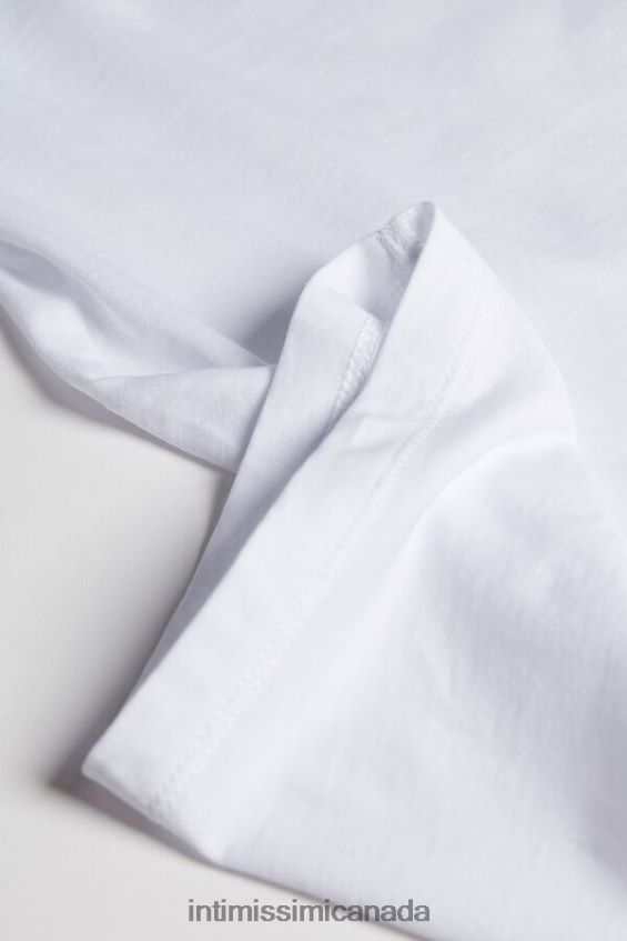 Apparel CA Intimissimi Men Short-Sleeve Crew-Neck T-Shirt in Extra-Fine Supima Cotton 001-White DD6R6T290 - Image 4