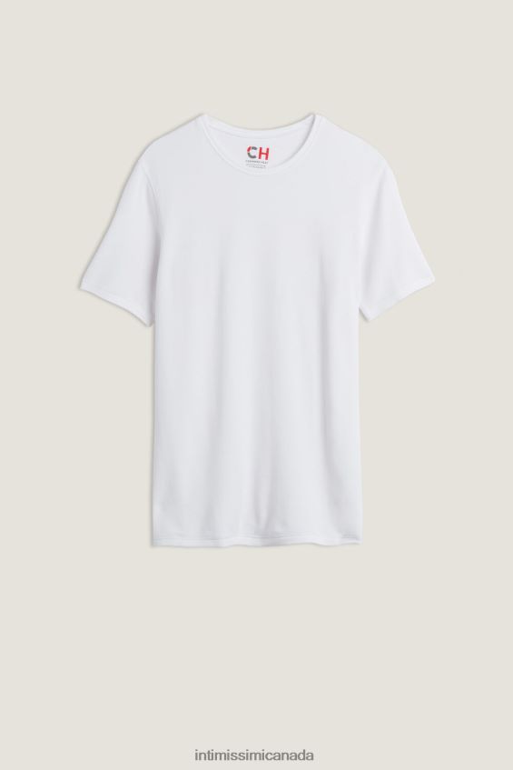 Apparel CA Intimissimi Men Short-Sleeve Modal-Cashmere Top 001-White DD6R6T228 - Image 4