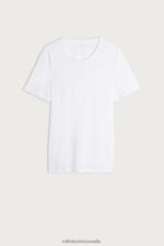 Apparel CA Intimissimi Men Short-Sleeved Linen T-Shirt 001-White DD6R6T223 - Image 5