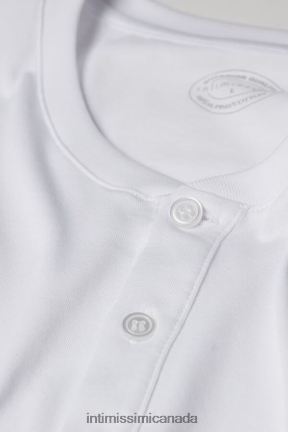 Apparel CA Intimissimi Men Short-Sleeved Supima Cotton Shirt 001-White DD6R6T234 - Image 5