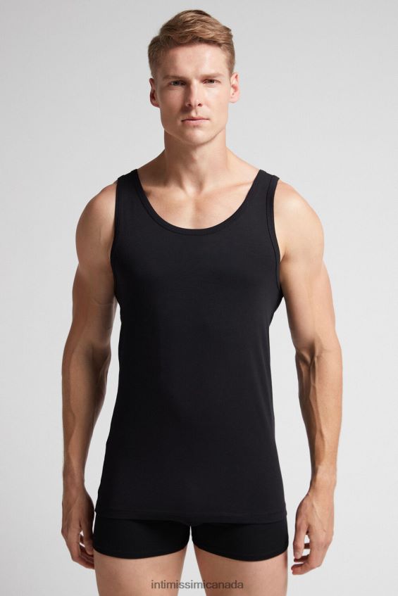 Apparel CA Intimissimi Men Sleeveless Vest Top with Round Neck 019-Black DD6R6T275 - Image 1
