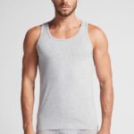 Apparel CA Intimissimi Men Sleeveless Vest Top with Round Neck 031-Light Grey Melange DD6R6T274