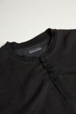 Apparel CA Intimissimi Men Warm Cotton Long-Sleeved Grandad Top 019-Black DD6R6T220 - Image 7
