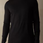 Apparel CA Intimissimi Men Warm Cotton Long-Sleeved Top 019-Black DD6R6T203