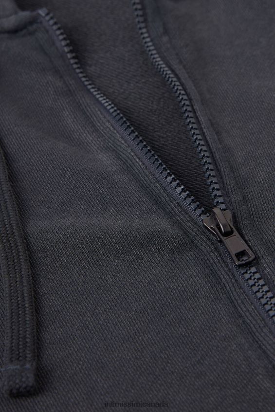 Apparel CA Intimissimi Men Washed Collection Zip-Up Sweatshirt 762I-Grey DD6R6T185 - Image 5