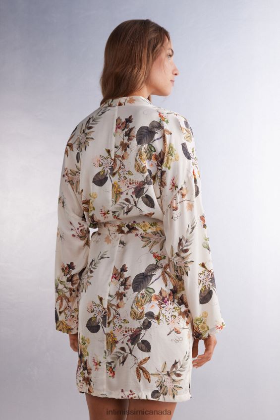 Apparel CA Intimissimi Women Autumn Botanics Viscose Satin Kimono 999I-St.Autumn Botanics DD6R6T1506 - Image 4