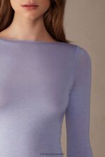 Apparel CA Intimissimi Women Boat Neck Modal Cashmere Ultralight Jumper 212J-Sweet Lavender DD6R6T1333 - Image 3