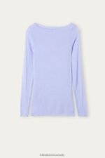 Apparel CA Intimissimi Women Boat Neck Modal Cashmere Ultralight Jumper 212J-Sweet Lavender DD6R6T1333 - Image 5