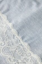Apparel CA Intimissimi Women Full-Length Modal Trousers with Lace Details 009J-Light Blue Melange DD6R6T1606 - Image 6