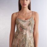 Apparel CA Intimissimi Women Golden Goddess Viscose Satin top 342J-St.Golden Goddess DD6R6T1259