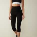 Apparel CA Intimissimi Women In Action Stretch Organic Cotton Capri Leggings 019-Black DD6R6T1399