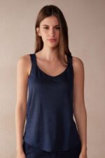 Apparel CA Intimissimi Women Linen Camisole 243J-Sailor Blue DD6R6T1282