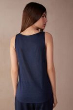 Apparel CA Intimissimi Women Linen Camisole 243J-Sailor Blue DD6R6T1282 - Image 4
