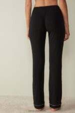 Apparel CA Intimissimi Women Long Micromodal Trousers 019-Black DD6R6T1671 - Image 5