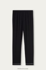 Apparel CA Intimissimi Women Long Micromodal Trousers 019-Black DD6R6T1671 - Image 6