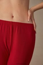 Apparel CA Intimissimi Women Long Micromodal Trousers 1473-Red DD6R6T1653 - Image 3