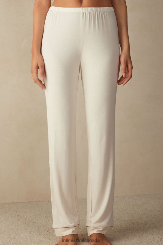 Apparel CA Intimissimi Women Long Micromodal Trousers 612I-Vanilla Ivory DD6R6T1616 - Image 1