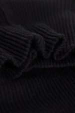 Apparel CA Intimissimi Women Long-sleeve High-Neck Tubular Top in Wool and Silk 019-Black DD6R6T1448 - Image 7