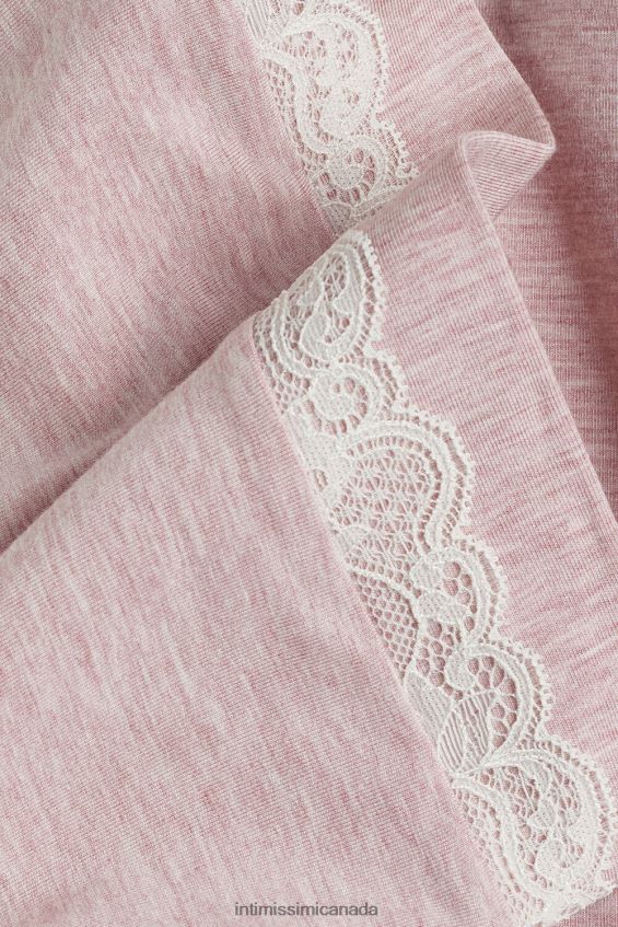 Apparel CA Intimissimi Women Modal Shorts with Lace Details 008J-Light Pink Melange DD6R6T1637 - Image 6