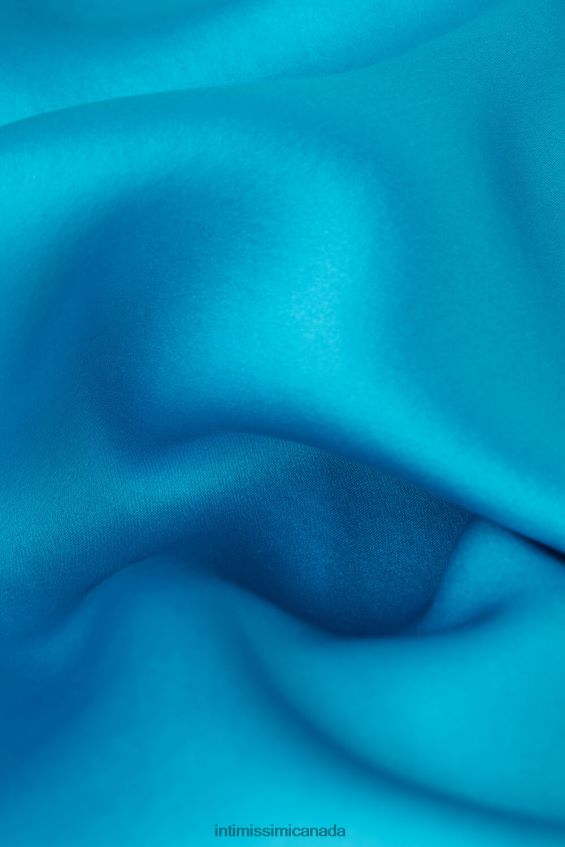 Apparel CA Intimissimi Women Short-Sleeved Silk and Modal Top 210J-Digital Turquoise DD6R6T1318 - Image 6