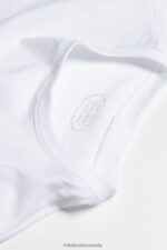 Apparel CA Intimissimi Women Short-Sleeved Stretch Supima Cotton Top 001-White DD6R6T1420 - Image 7