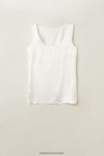 Apparel CA Intimissimi Women Silk and Modal Vest 2127-Powder White DD6R6T1369 - Image 5