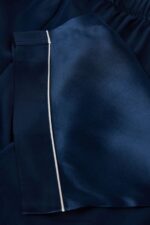 Apparel CA Intimissimi Women Silk Satin Trousers 1467-Intense Blue DD6R6T1577 - Image 6