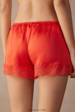 Apparel CA Intimissimi Women Silk Shorts 219J-Flame Scarlet DD6R6T1564 - Image 4