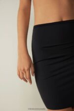 Apparel CA Intimissimi Women Skirt in Microfibre 019-Black DD6R6T1255 - Image 4