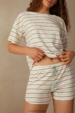 Apparel CA Intimissimi Women Spices Garden Cotton Jersey Shorts 004J-Riga Spices Garden DD6R6T1628 - Image 2