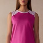 Apparel CA Intimissimi Women Strawberry Milkshake Ultrafresh Supima Cotton Vest Top 206J-Valentine Pink DD6R6T1540