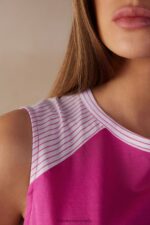 Apparel CA Intimissimi Women Strawberry Milkshake Ultrafresh Supima Cotton Vest Top 206J-Valentine Pink DD6R6T1540 - Image 3