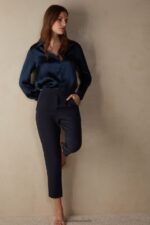 Apparel CA Intimissimi Women Trousers with Pockets 1467-Intense Blue DD6R6T1425 - Image 2