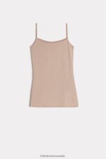 Apparel CA Intimissimi Women Ultrafresh Supima Cotton Vest Top 044-Soft Beige DD6R6T1459 - Image 6