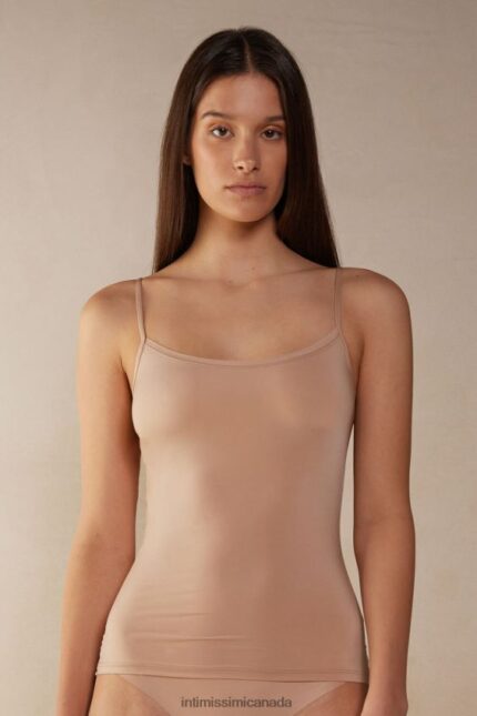 Apparel CA Intimissimi Women Ultralight Microfibre Top 044-Soft Beige DD6R6T1276