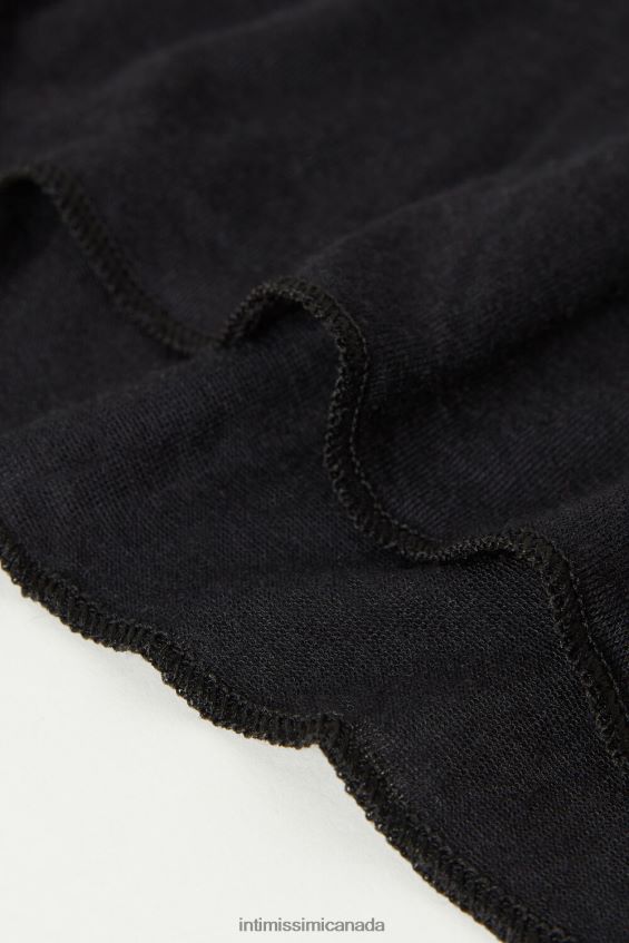Apparel CA Intimissimi Women Ultralight Modal with Cashmere V-Neck Top 019-Black DD6R6T1356 - Image 6