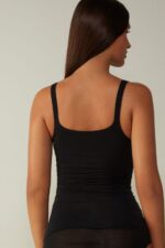 Apparel CA Intimissimi Women Ultralight Supima Cotton Top 019-Black DD6R6T1412 - Image 5