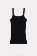 Apparel CA Intimissimi Women Ultralight Supima Cotton Top 019-Black DD6R6T1412 - Image 6