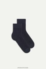 Socks CA Intimissimi Men Extra-Short Terry Cotton Socks 016-Blue DD6R6T368