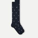 Socks CA Intimissimi Men Long Patterned Cotton Socks 188J-Aubergine-Print Dark Blue DD6R6T331