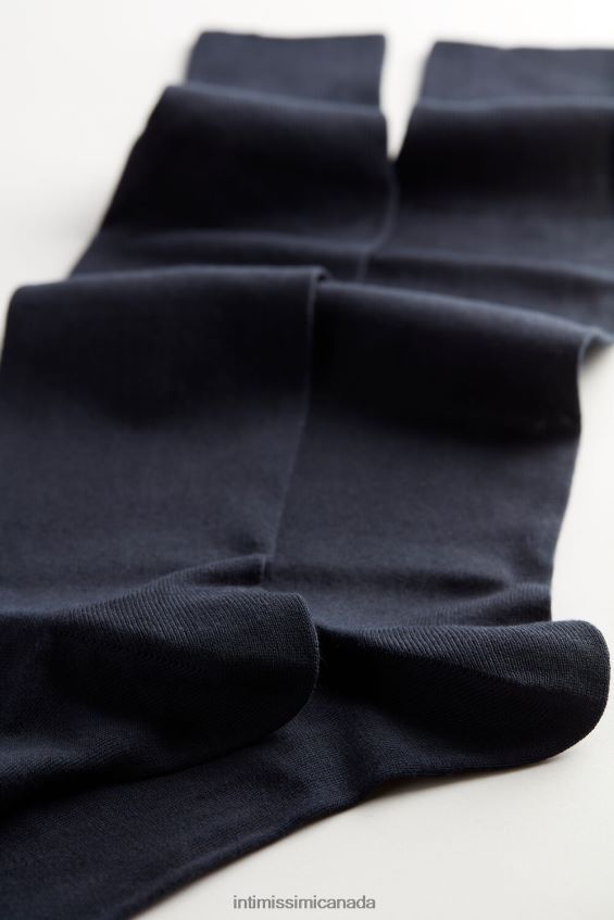 Socks CA Intimissimi Men Long Socks in Cotton-Silk-Cashmere Blend 016-Blue DD6R6T381 - Image 3